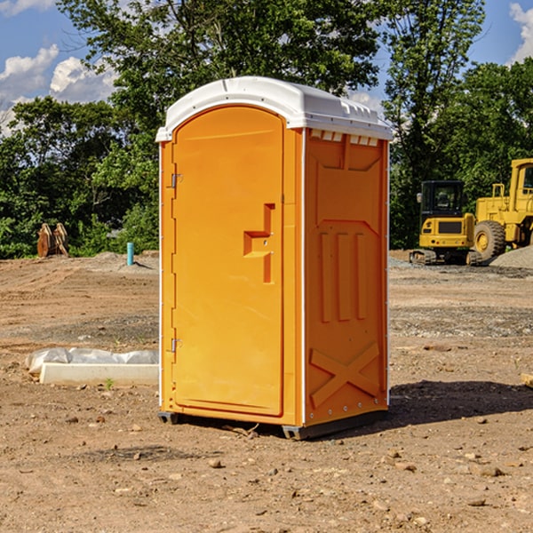 how often are the porta potties cleaned and serviced during a rental period in Funkstown